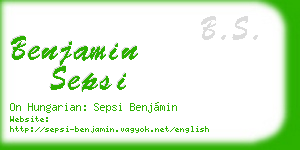 benjamin sepsi business card