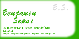 benjamin sepsi business card